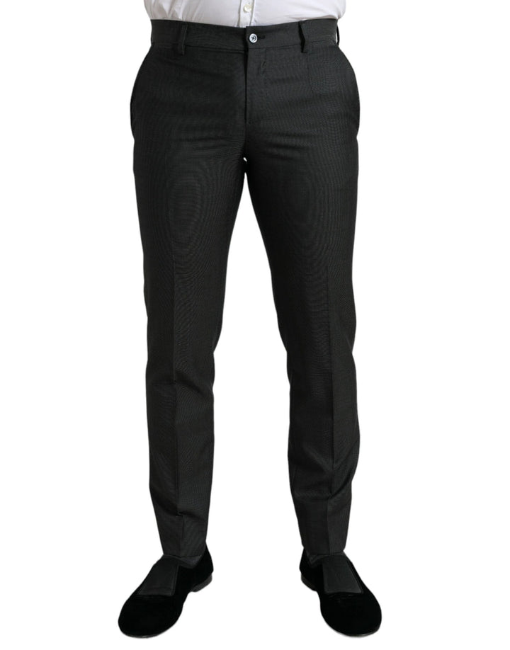 Dolce &amp; Gabbana Sample Sale Dolce &amp; Gabbana Dark Gray Stretch Slim Formal Pants - | Designer outlet