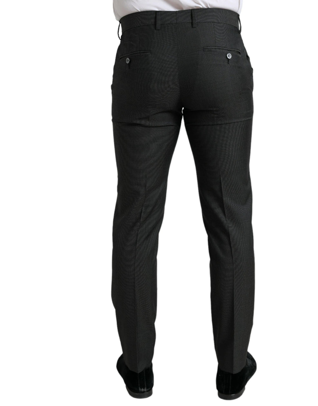 Dolce &amp; Gabbana Sample Sale Dolce &amp; Gabbana Dark Gray Stretch Slim Formal Pants - | Designer outlet