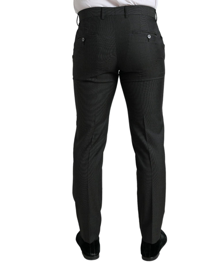 Dolce &amp; Gabbana Sample Sale Dolce &amp; Gabbana Dark Gray Stretch Slim Formal Pants - | Designer outlet
