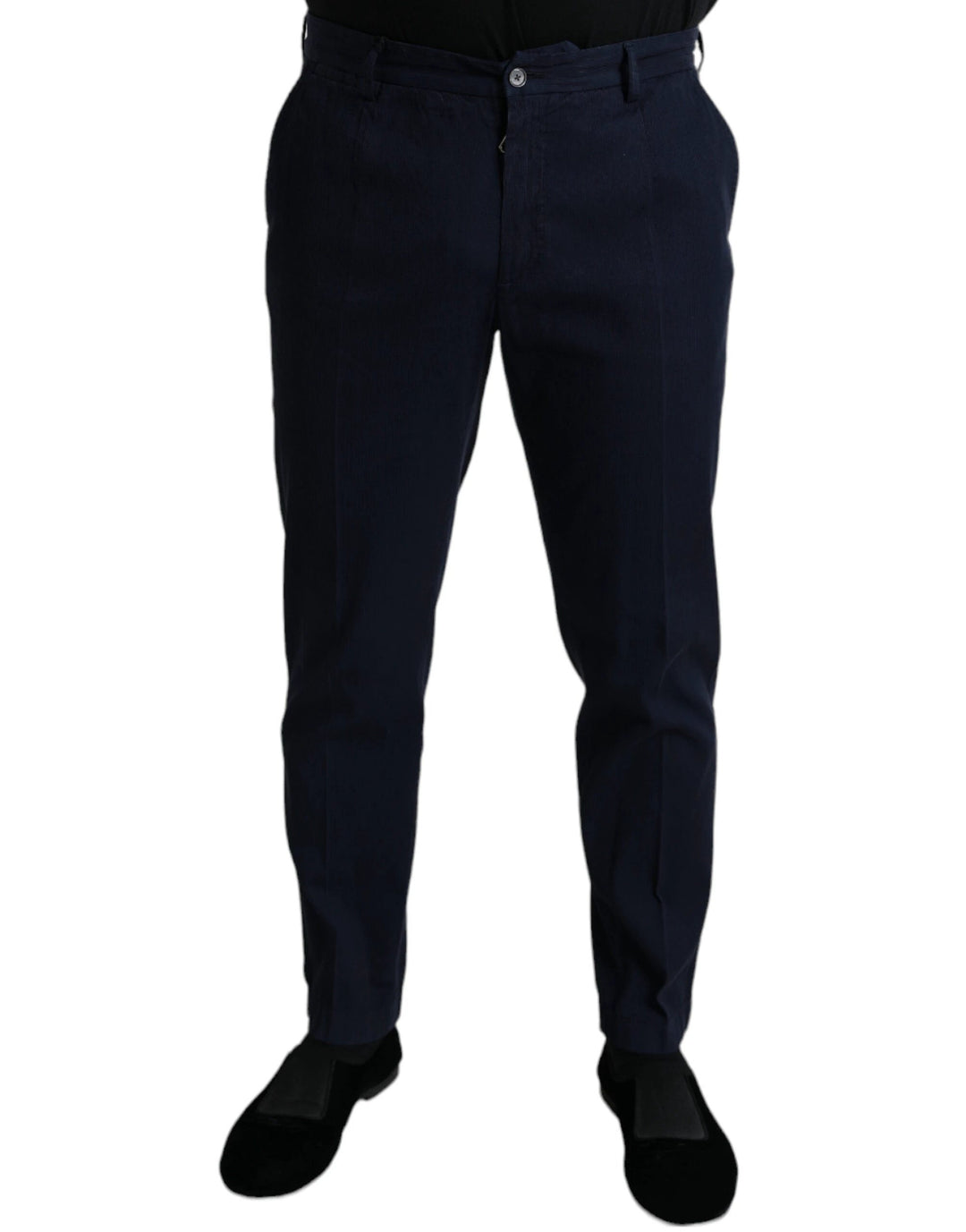 Dolce Gabbana Dress Pants Dark Blue Cotton Stretch – Ask Me Wear