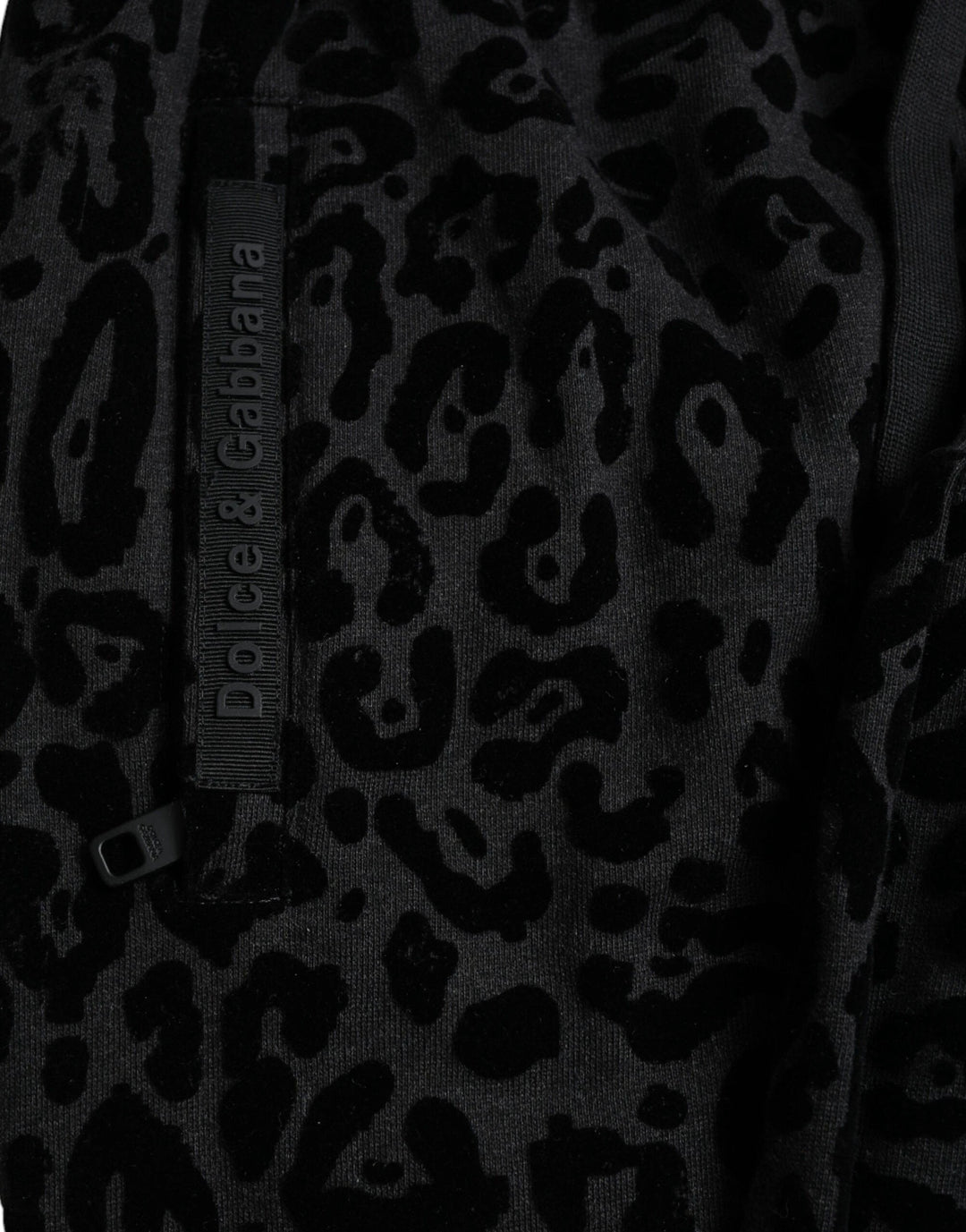 Dolce &amp; Gabbana Sample Sale Dolce &amp; Gabbana Black Leopard Cotton Slim Fit Jogger Pants - | Designer outlet