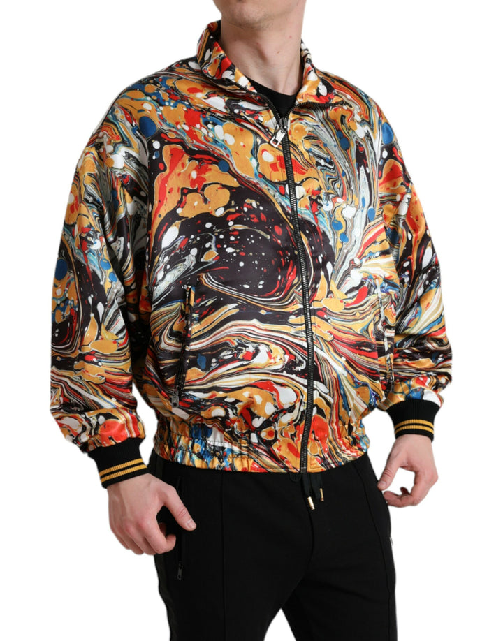 Dolce & Gabbana - Dolce & Gabbana Colorful Abstract Bomber Jacket - JKT3763 - 50 - Ask Me Wear