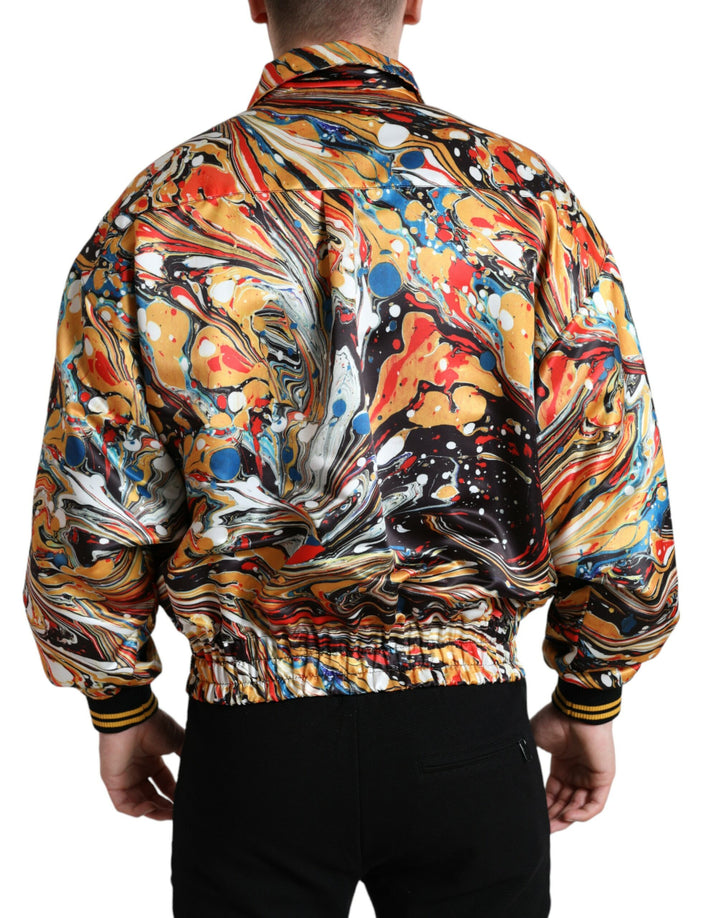 Dolce & Gabbana - Dolce & Gabbana Colorful Abstract Bomber Jacket - JKT3763 - 50 - Ask Me Wear