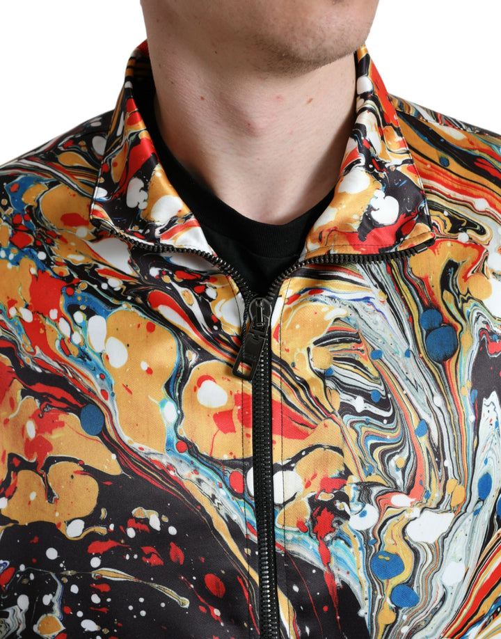 Dolce & Gabbana - Dolce & Gabbana Colorful Abstract Bomber Jacket - JKT3763 - 50 - Ask Me Wear