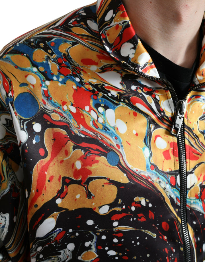 Dolce & Gabbana - Dolce & Gabbana Colorful Abstract Bomber Jacket - JKT3763 - 50 - Ask Me Wear