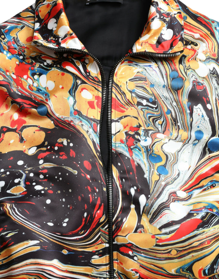 Dolce & Gabbana - Dolce & Gabbana Colorful Abstract Bomber Jacket - JKT3763 - 50 - Ask Me Wear