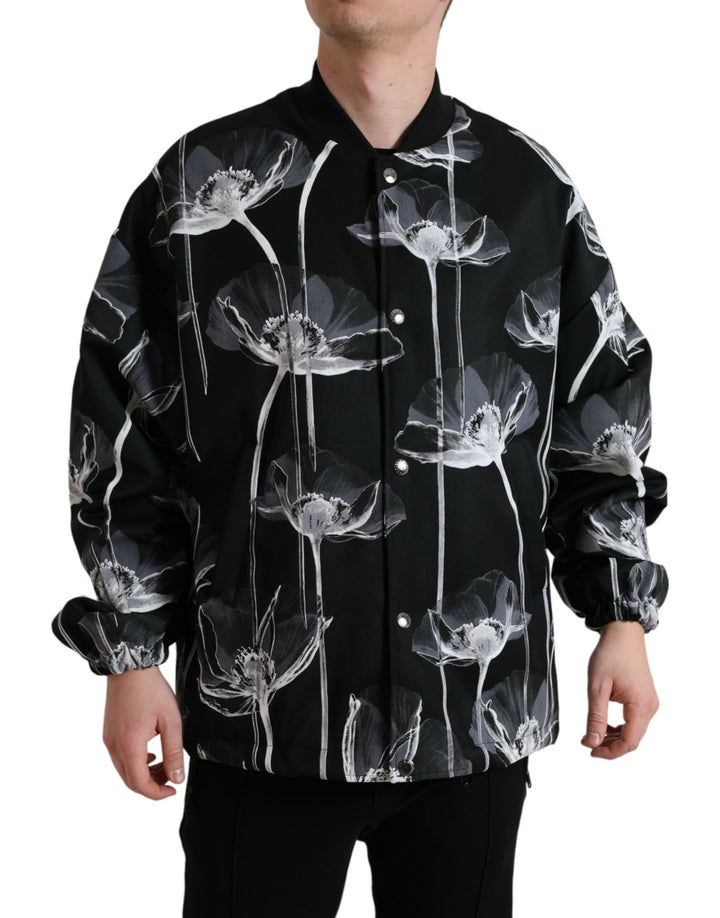 Dolce & Gabbana - Dolce & Gabbana Elegant Floral - Print Bomber Jacket - JKT3772 - 54 - Ask Me Wear