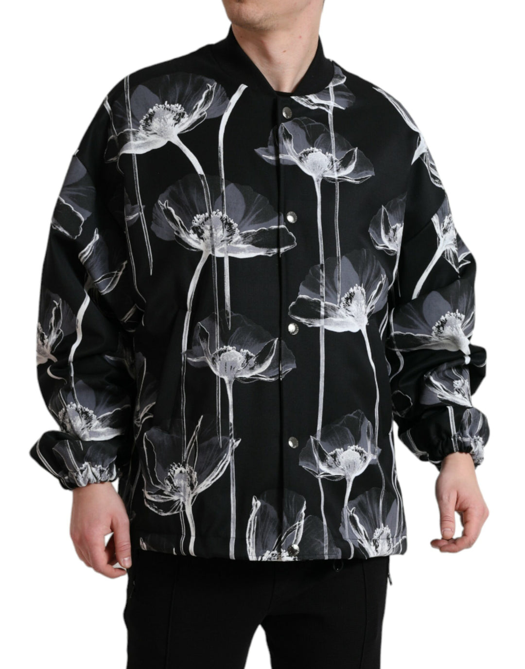 Dolce & Gabbana - Dolce & Gabbana Elegant Floral - Print Bomber Jacket - JKT3772 - 54 - Ask Me Wear