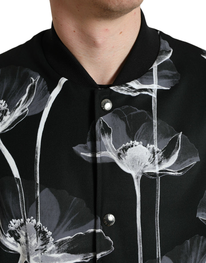 Dolce & Gabbana - Dolce & Gabbana Elegant Floral - Print Bomber Jacket - JKT3772 - 54 - Ask Me Wear