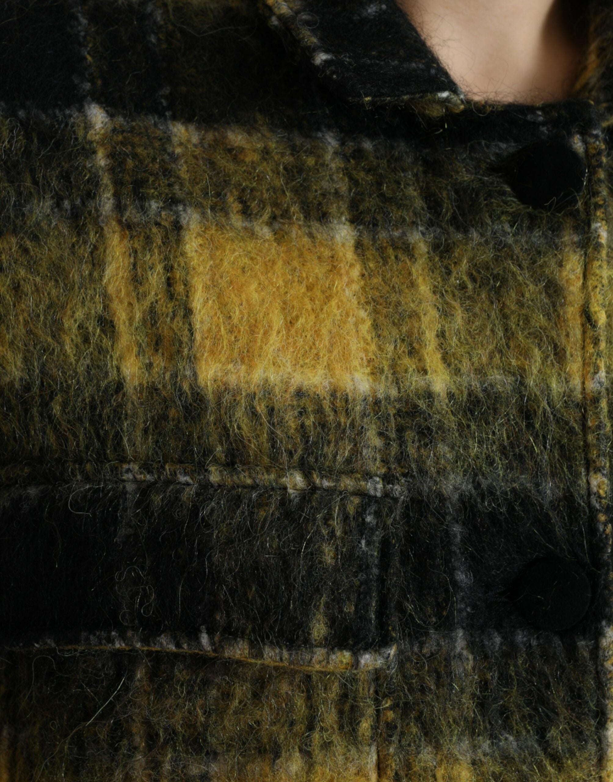 【VIP価格】DOLCE & GABBANA Sunshine Yellow Plaid Coat Dolce & Gabbana Chic Plaid Long Coat in Sunshine Yellow