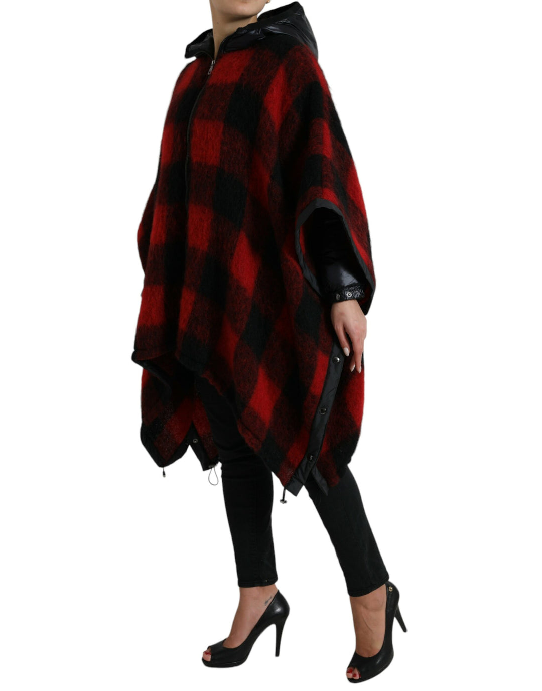 Dolce & Gabbana - Dolce & Gabbana Elegant Buffalo Check Poncho Jacket - JKT3726 - 40 - Ask Me Wear