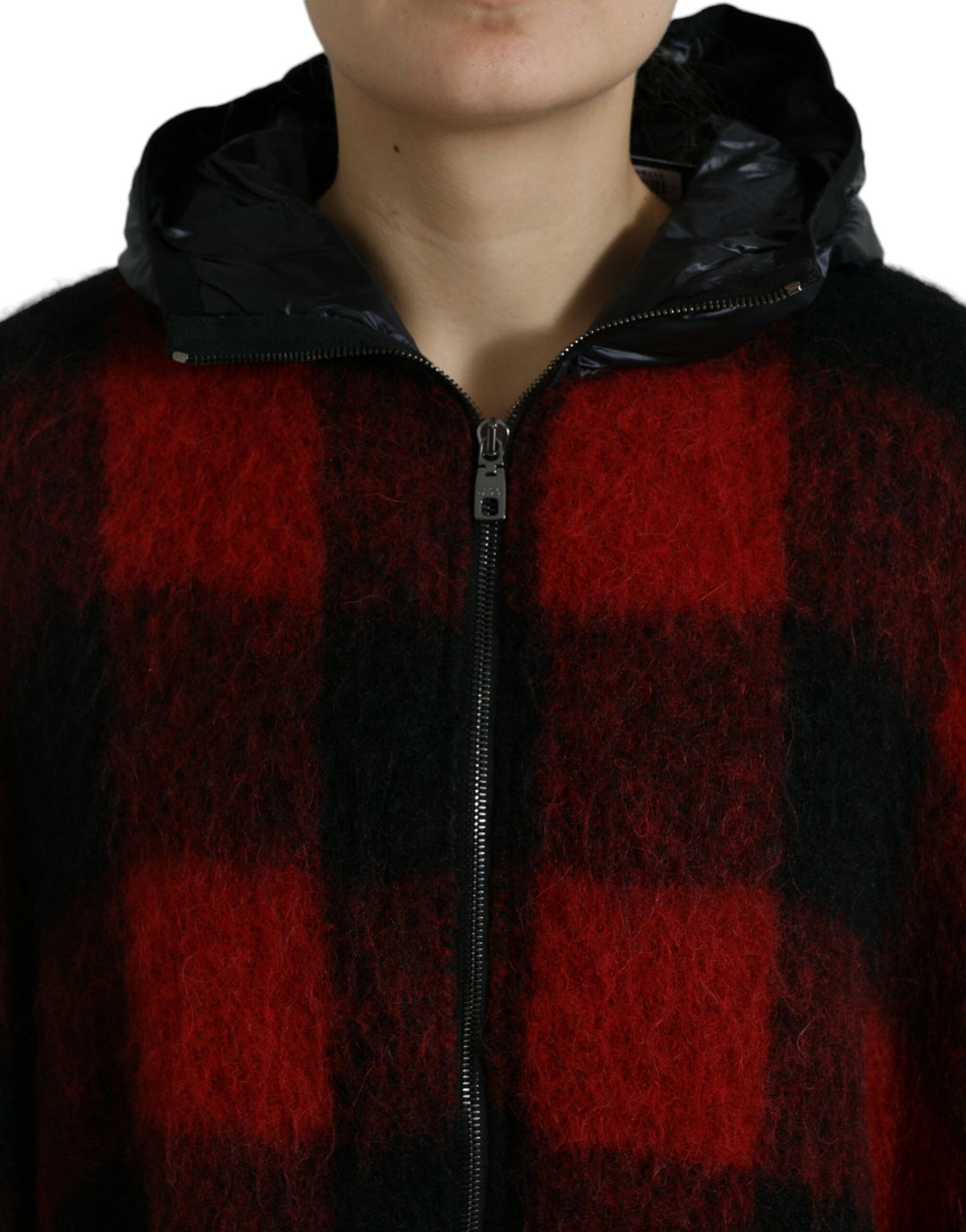 Dolce & Gabbana - Dolce & Gabbana Elegant Buffalo Check Poncho Jacket - JKT3726 - 40 - Ask Me Wear