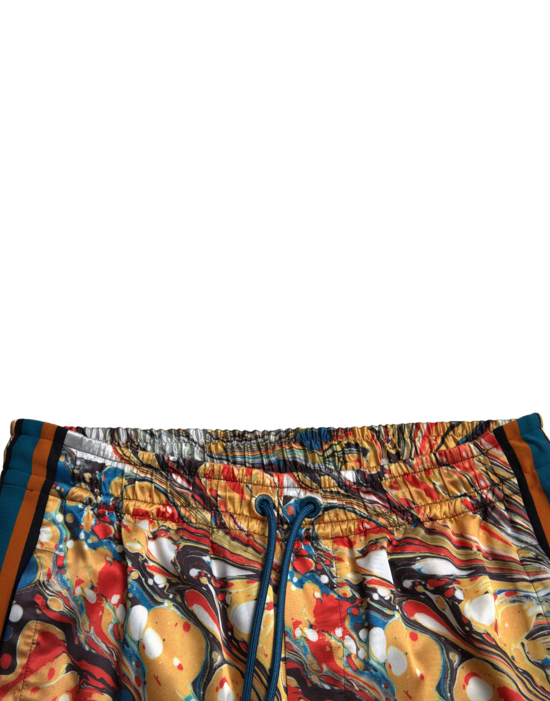 Dolce &amp; Gabbana Multicolor Marble Print Satin Pants by Dolce &amp; Gabbana outlet now on sale