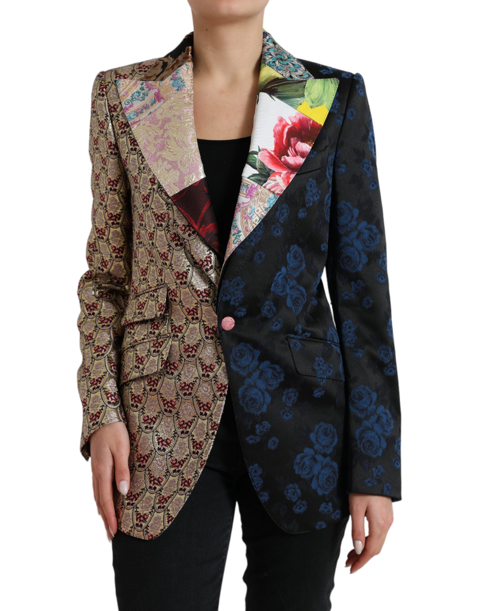 Dolce & Gabbana Elegant Multicolor Patchwork Blazer | Luxury Dolce & Gabbana Elegant Multicolor Patchwork Blazer | Luxury