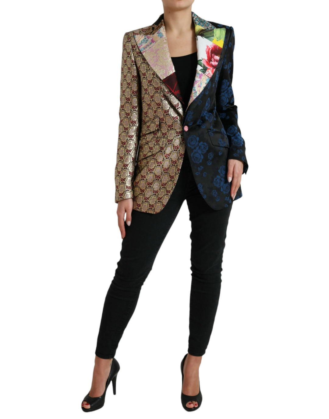 Dolce & Gabbana - Dolce & Gabbana Elegant Multicolor Patchwork Blazer - JKT3315 - 40 - Ask Me Wear