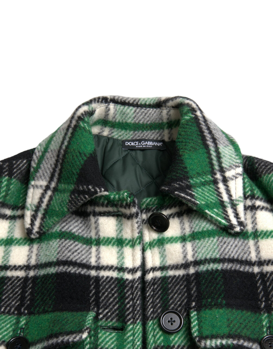 Dolce & Gabbana - Dolce & Gabbana Elegant Green Plaid Long Coat - JKT3692 - 40 - Ask Me Wear