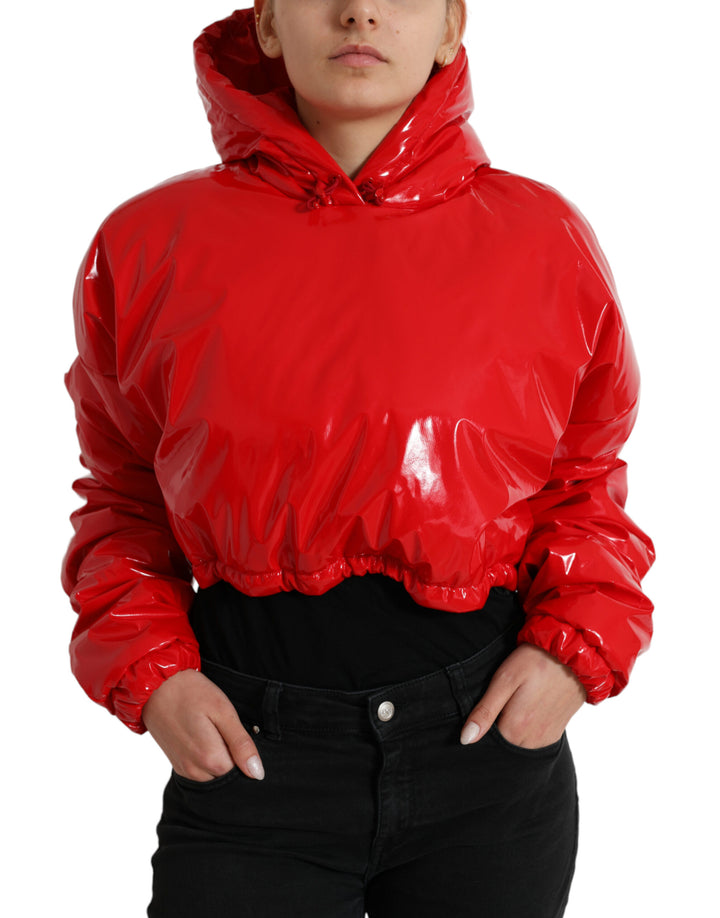 Dolce & Gabbana - Dolce & Gabbana Chic Shiny Red Cropped Jacket - JKT3707 - 40 - Ask Me Wear