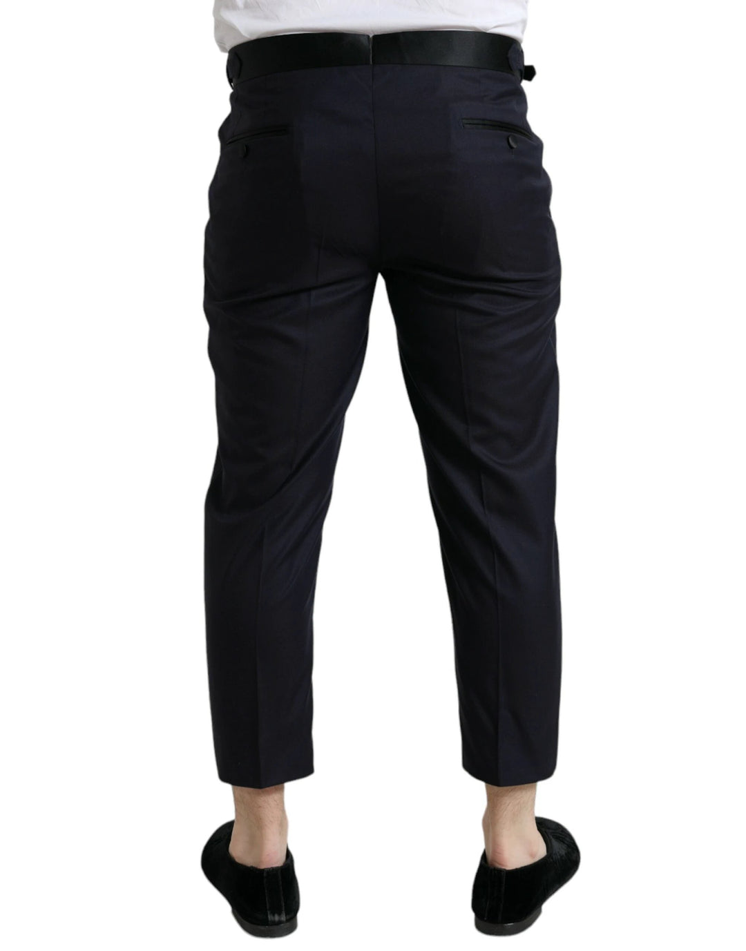 Dolce &amp; Gabbana Sample Sale Dolce &amp; Gabbana Blue Wool Cropped Tapered Pants - | Designer outlet