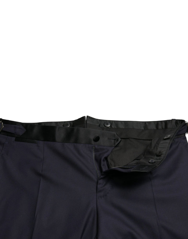 Dolce &amp; Gabbana Sample Sale Dolce &amp; Gabbana Blue Wool Cropped Tapered Pants - | Designer outlet