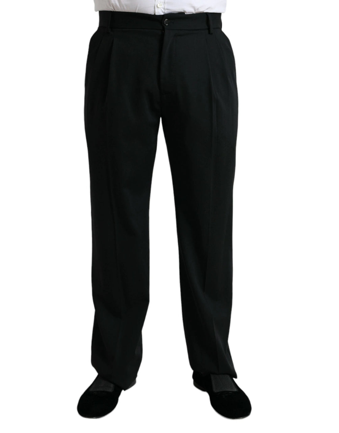Dolce &amp; Gabbana Sample Sale Dolce &amp; Gabbana Black Wool Formal Straight Fit Dress Pants - | Designer outlet