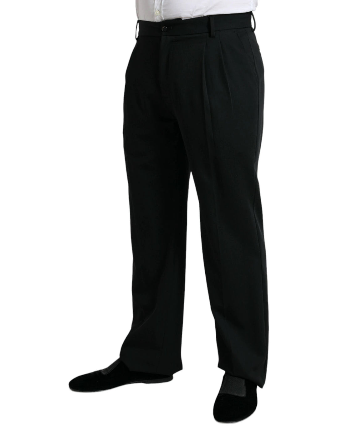 Dolce &amp; Gabbana Sample Sale Dolce &amp; Gabbana Black Wool Formal Straight Fit Dress Pants - | Designer outlet