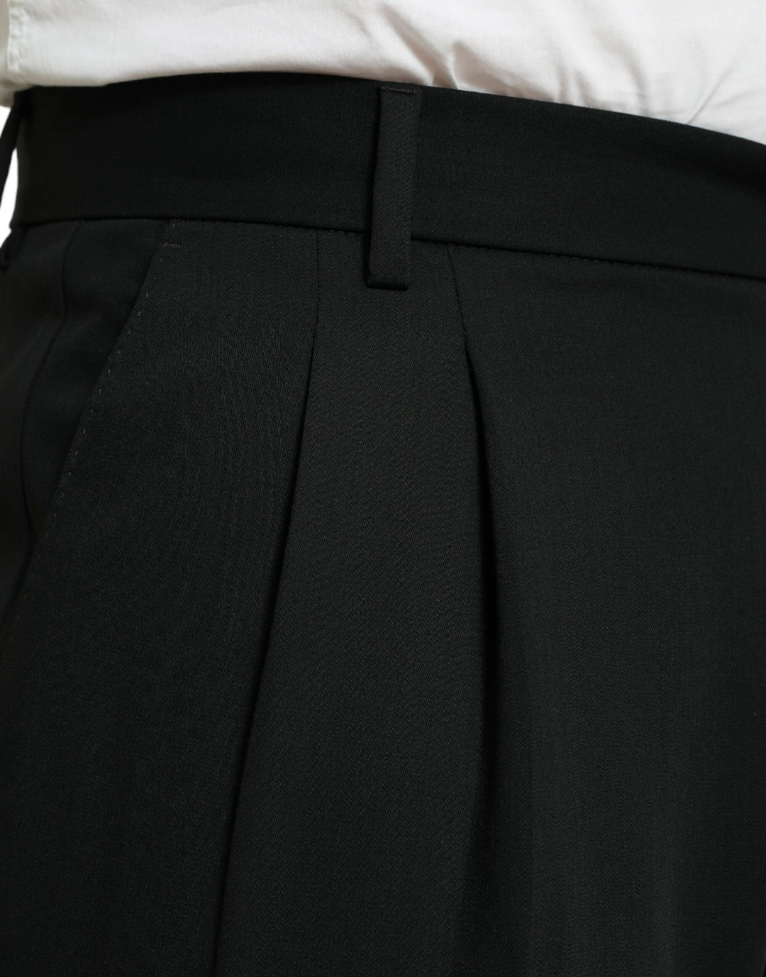 Dolce &amp; Gabbana Sample Sale Dolce &amp; Gabbana Black Wool Formal Straight Fit Dress Pants - | Designer outlet