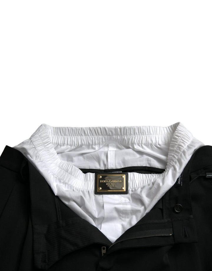 Dolce &amp; Gabbana Sample Sale Dolce &amp; Gabbana Black Wool Formal Straight Fit Dress Pants - | Designer outlet