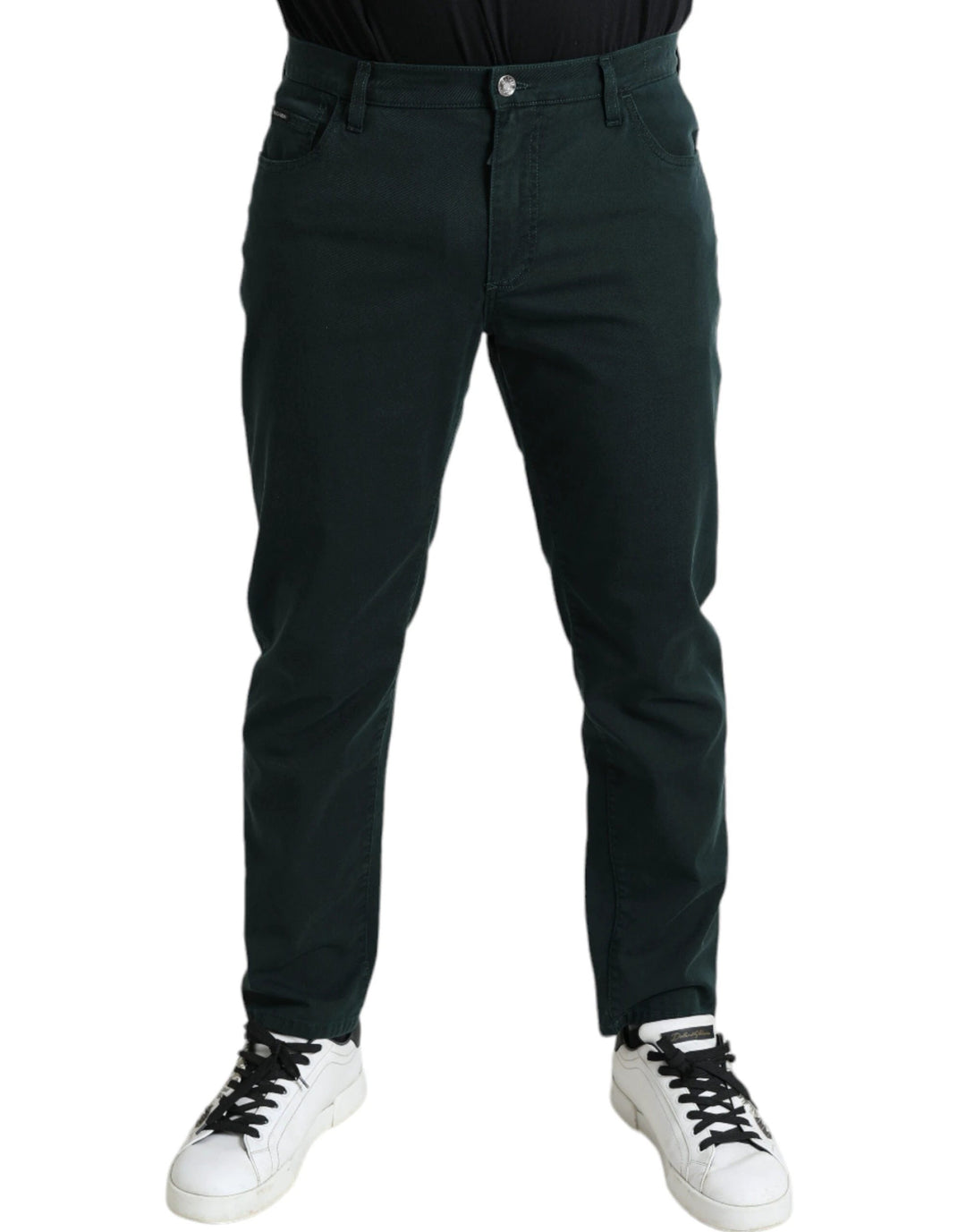 Dolce &amp; Gabbana Sample Sale Dolce &amp; Gabbana Green Cotton Stretch Skinny Men Denim Jeans - | Designer outlet