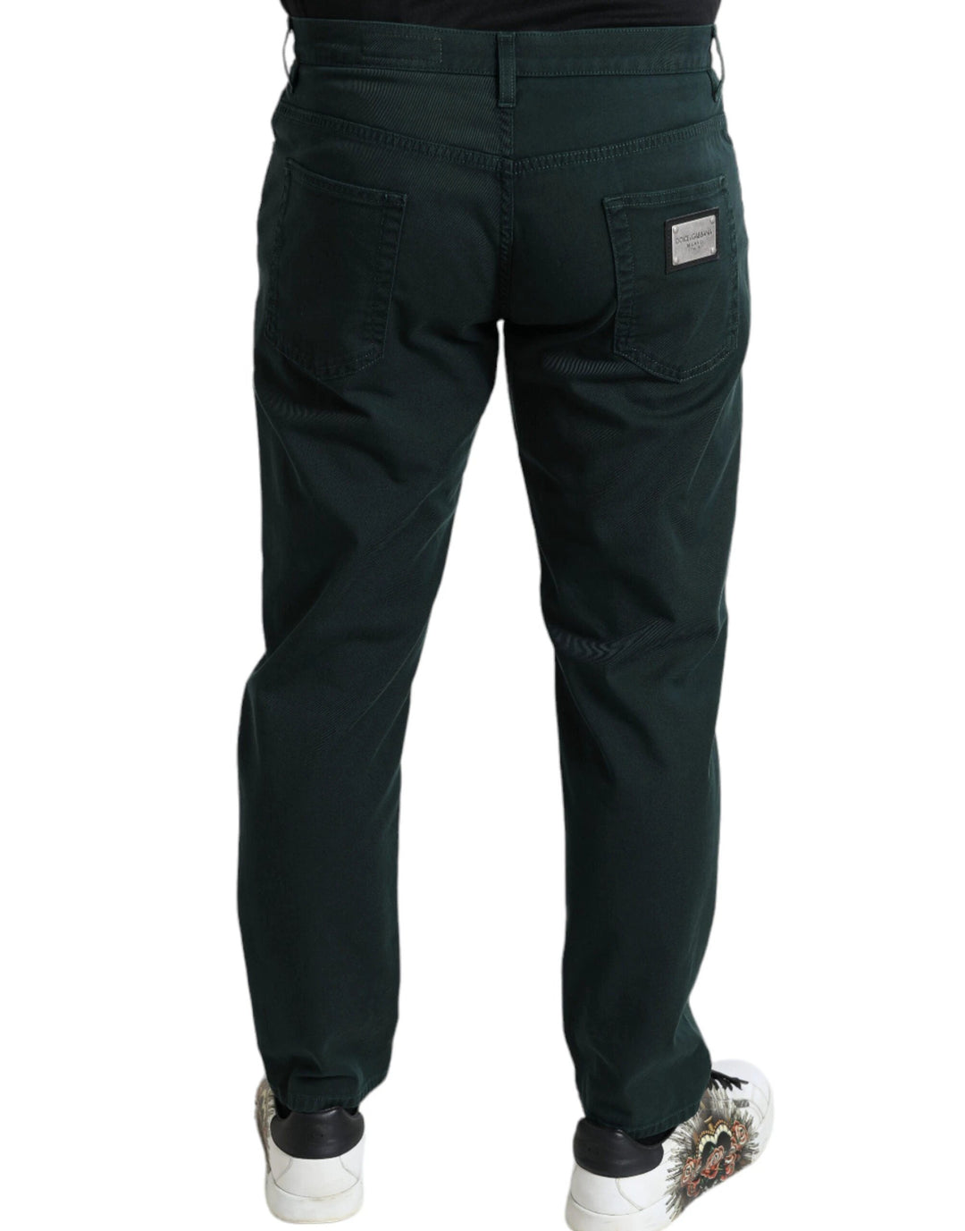 Dolce &amp; Gabbana Sample Sale Dolce &amp; Gabbana Green Cotton Stretch Skinny Men Denim Jeans - | Designer outlet