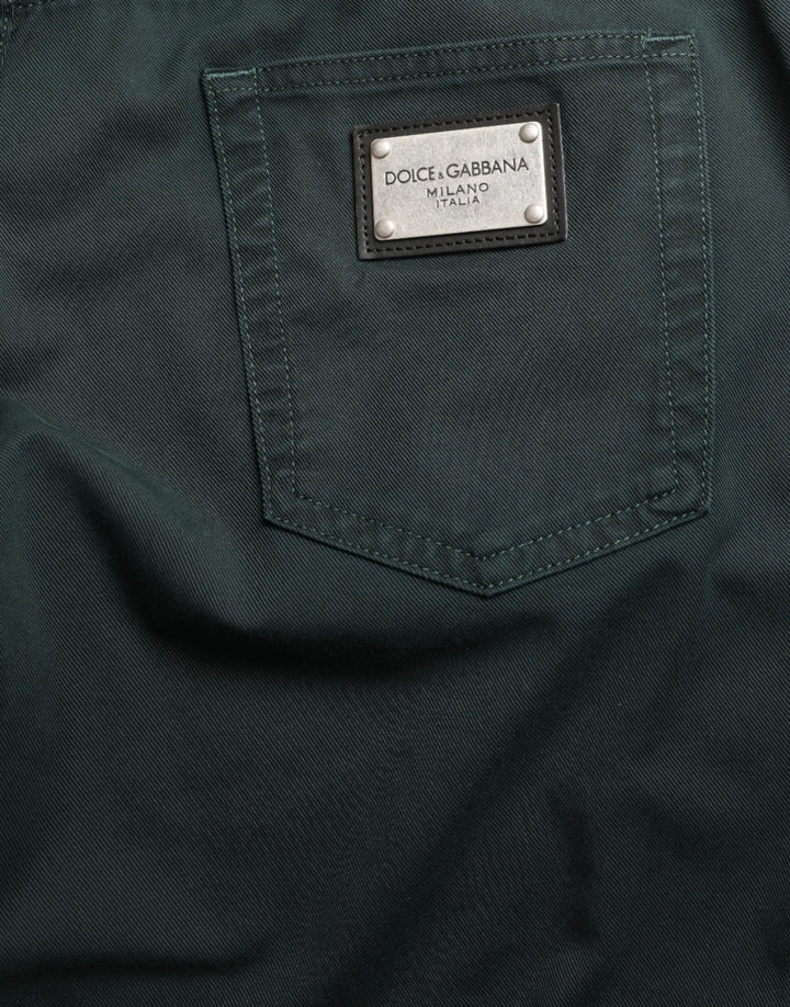 Dolce &amp; Gabbana Sample Sale Dolce &amp; Gabbana Green Cotton Stretch Skinny Men Denim Jeans - | Designer outlet
