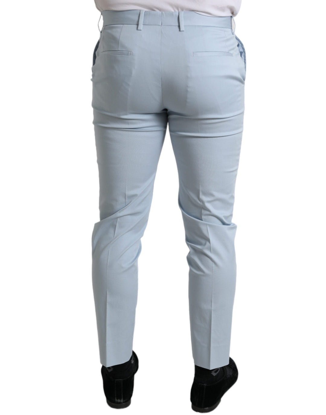 Dolce &amp; Gabbana Sample Sale Dolce &amp; Gabbana Sky Blue Cotton Stretch Skinny Pants - | Designer outlet