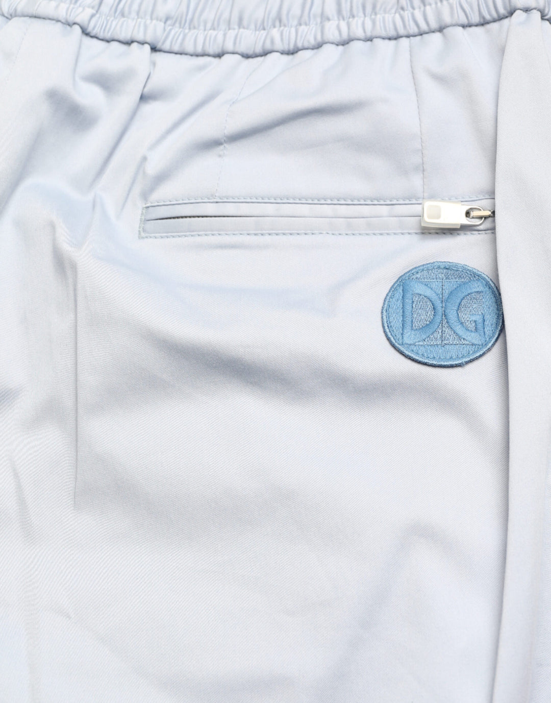 Dolce & Gabbana Light Blue Cotton Stretch Jogger Pants by Dolce & Gabbana outlet now on sale