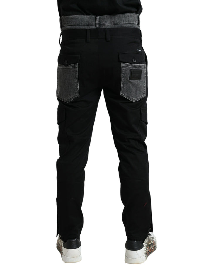 Dolce &amp; Gabbana Sample Sale Dolce &amp; Gabbana Black Gray Slim Cotton Denim Jeans Pants - | Designer outlet