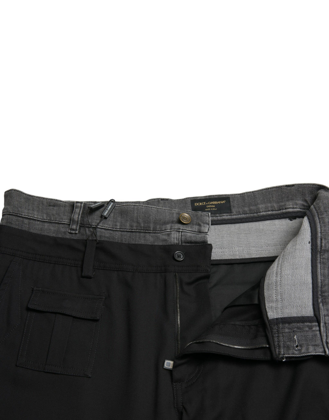 Dolce &amp; Gabbana Sample Sale Dolce &amp; Gabbana Black Gray Slim Cotton Denim Jeans Pants - | Designer outlet