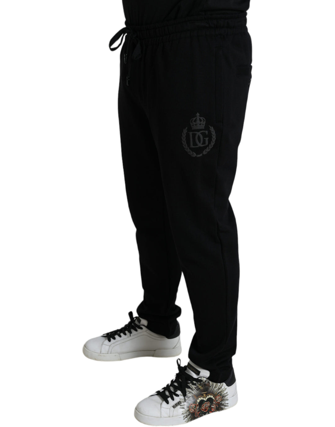 Dolce &amp; Gabbana Sample Sale Dolce &amp; Gabbana Black DG Logo Skinny Jogger Sweatpants Pants - | Designer outlet