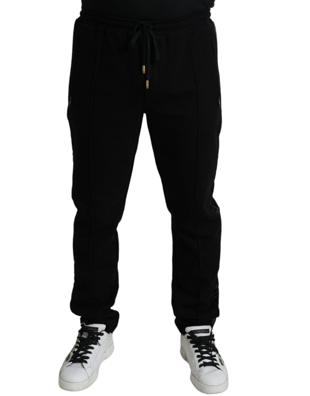 Dolce &amp; Gabbana Sample Sale Dolce &amp; Gabbana Black Cotton Skinny Jogger Sweatpants Pants - | Designer outlet