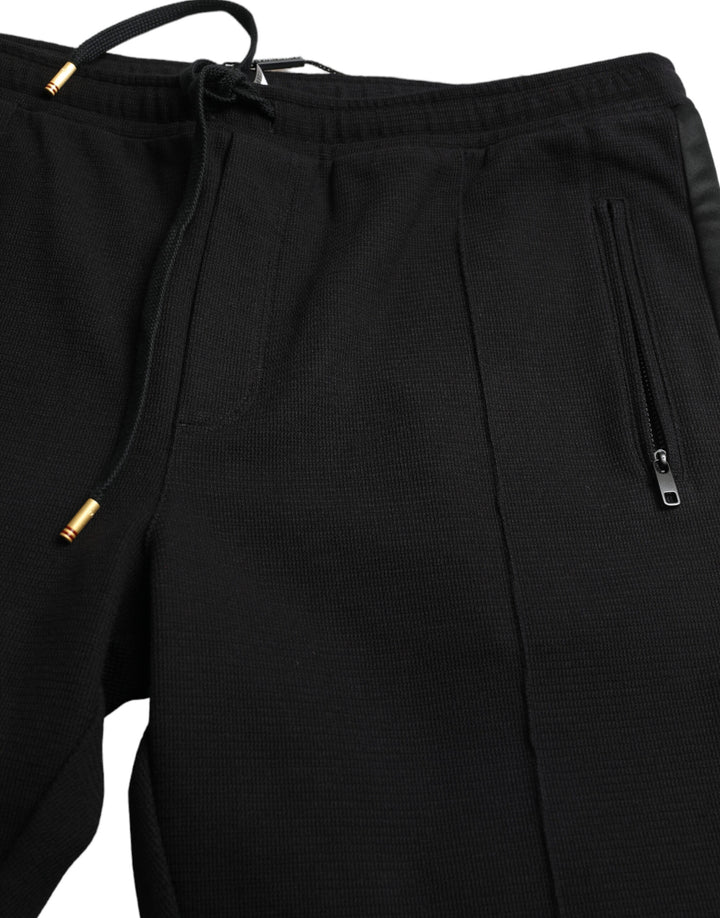 Dolce &amp; Gabbana Sample Sale Dolce &amp; Gabbana Black Cotton Skinny Jogger Sweatpants Pants - | Designer outlet