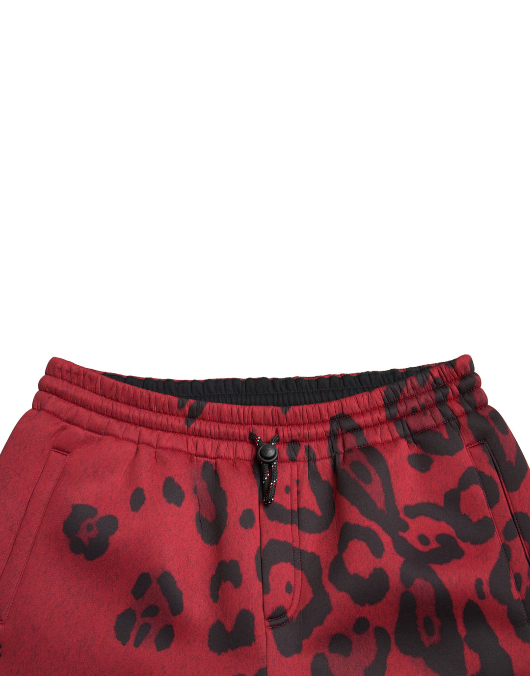 Dolce &amp; Gabbana Sample Sale Dolce &amp; Gabbana Red Black Leopard Stretch Jogger Pants - | Designer outlet