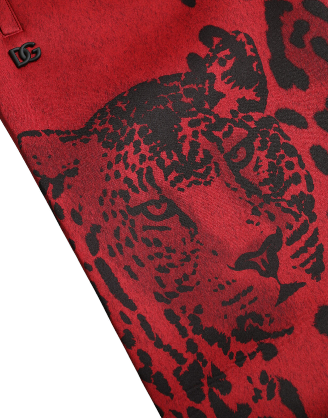 Dolce &amp; Gabbana Sample Sale Dolce &amp; Gabbana Red Black Leopard Stretch Jogger Pants - | Designer outlet