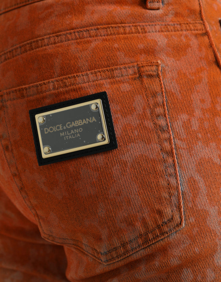 Dolce &amp; Gabbana Sample Sale Dolce &amp; Gabbana Multicolor Ombre Cotton Slim Fit Denim Jeans - | Designer outlet