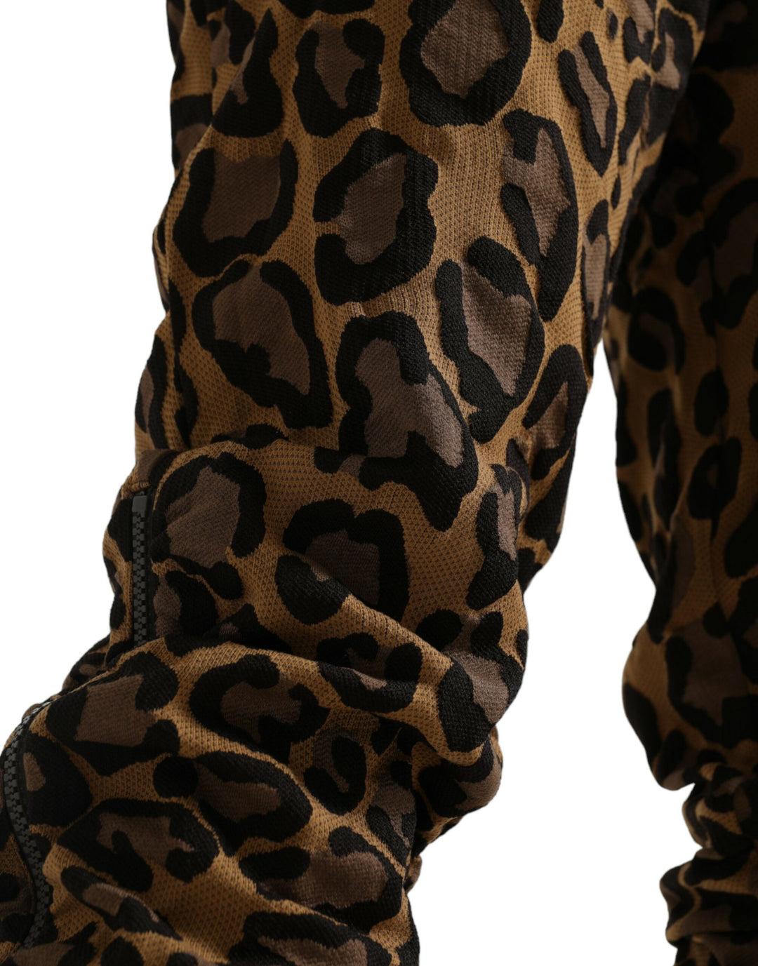Dolce &amp; Gabbana Sample Sale Dolce &amp; Gabbana Brown Leopard Jacquard Jogger Pants - | Designer outlet
