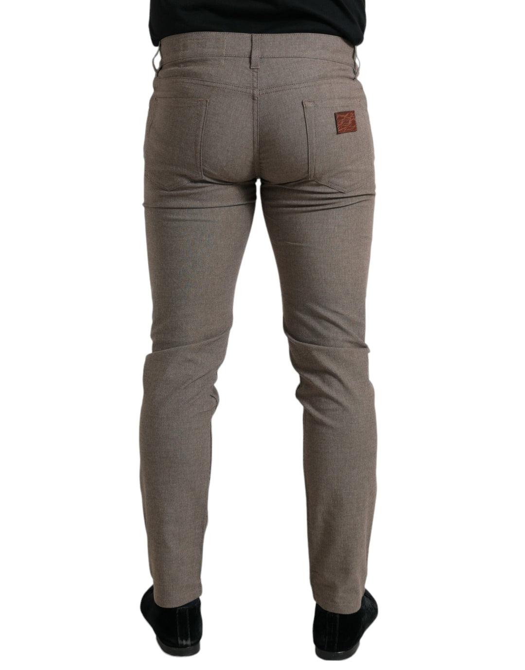 Dolce &amp; Gabbana Sample Sale Dolce &amp; Gabbana Brown Cotton Stretch Skinny Men Pants - | Designer outlet