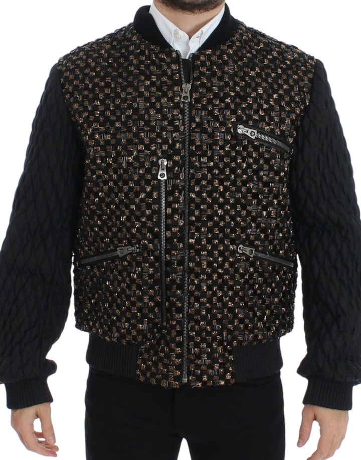 Dolce & Gabbana - Dolce & Gabbana Elegant Black Sequined Designer Jacket - SIG12189 - 1 - Ask Me Wear