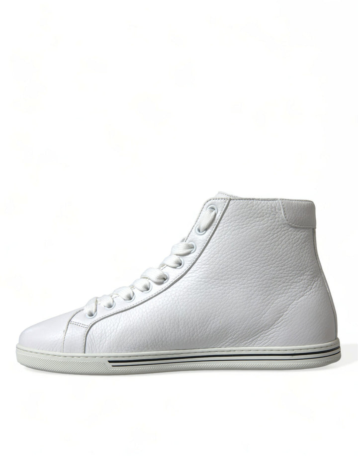 Dolce &amp; Gabbana Sample Sale Dolce &amp; Gabbana White Saint Tropez High Top Men Sneakers Shoes - | Designer outlet