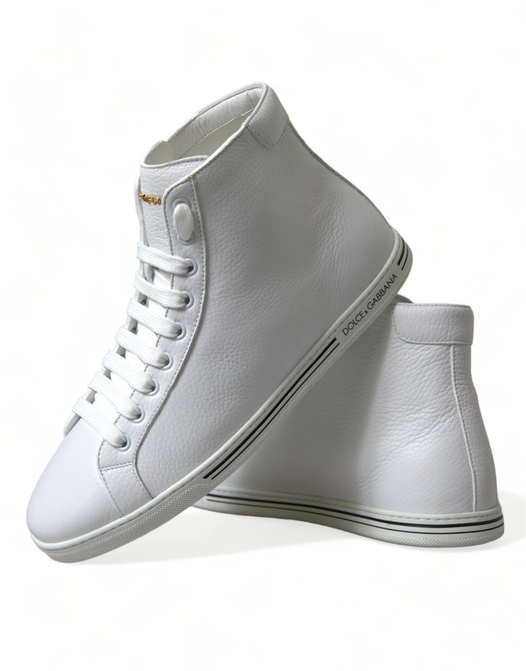 Dolce &amp; Gabbana Sample Sale Dolce &amp; Gabbana White Saint Tropez High Top Men Sneakers Shoes - | Designer outlet