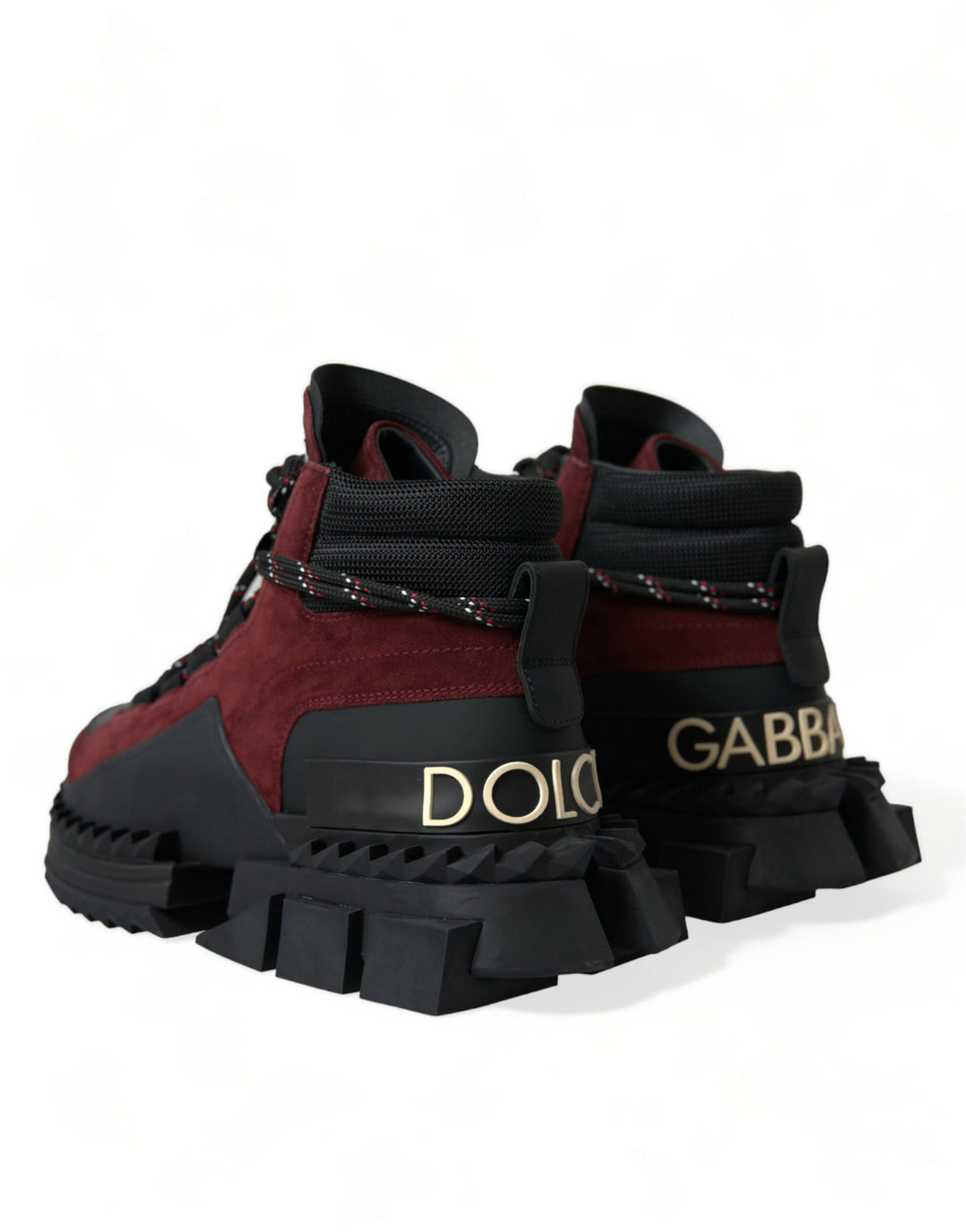 Dolce &amp; Gabbana Sample Sale Dolce &amp; Gabbana Burgundy Super King High Top Men Sneakers Shoes - | Designer outlet