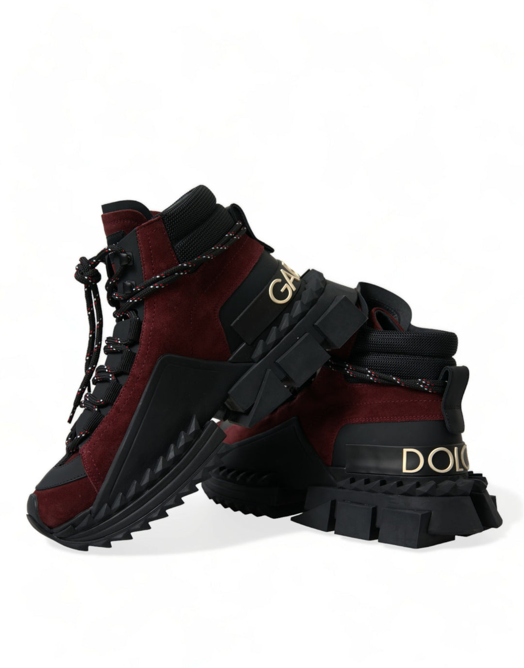 Dolce &amp; Gabbana Sample Sale Dolce &amp; Gabbana Burgundy Super King High Top Men Sneakers Shoes - | Designer outlet