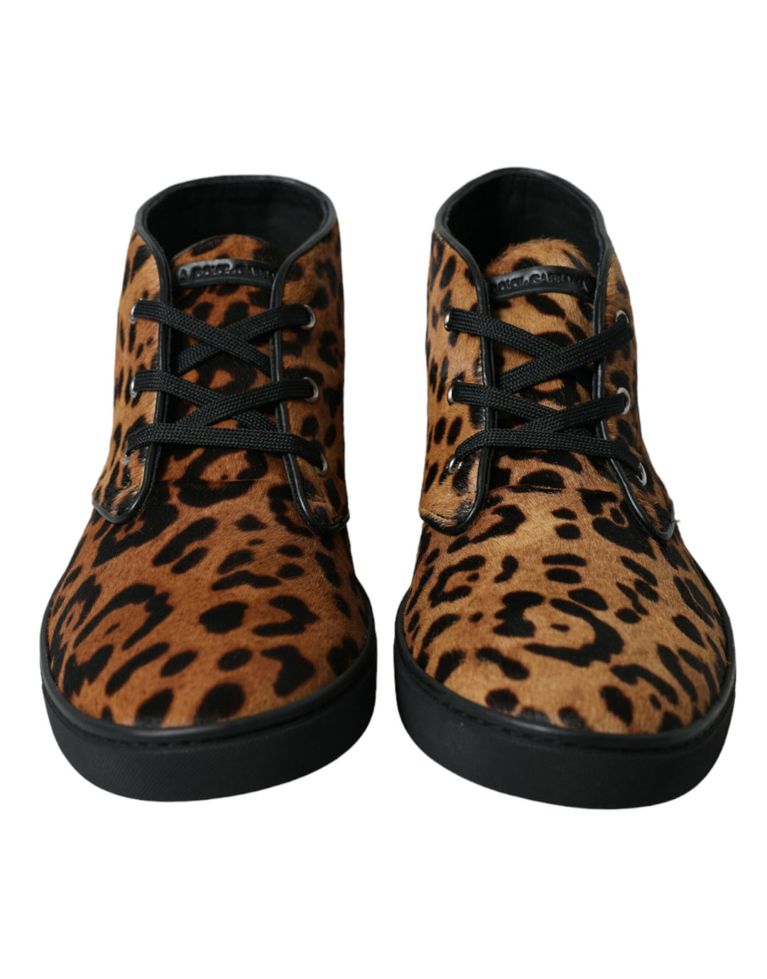 Dolce &amp; Gabbana Sample Sale Dolce &amp; Gabbana Brown Leopard Pony Hair Leather Sneakers Shoes - | Designer outlet