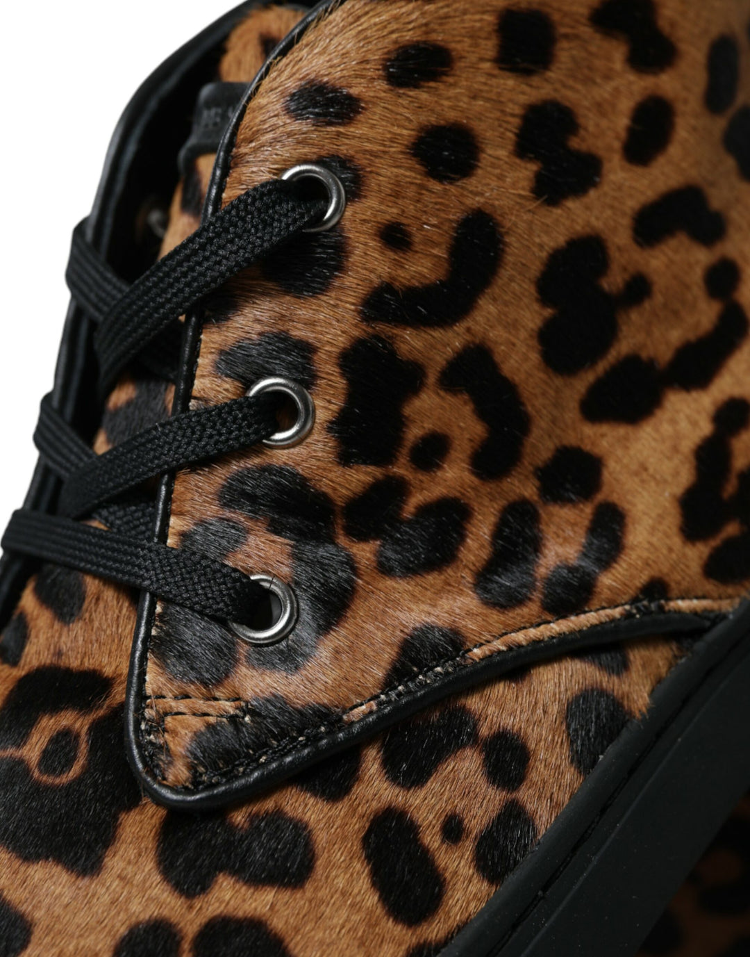 Dolce &amp; Gabbana Sample Sale Dolce &amp; Gabbana Brown Leopard Pony Hair Leather Sneakers Shoes - | Designer outlet