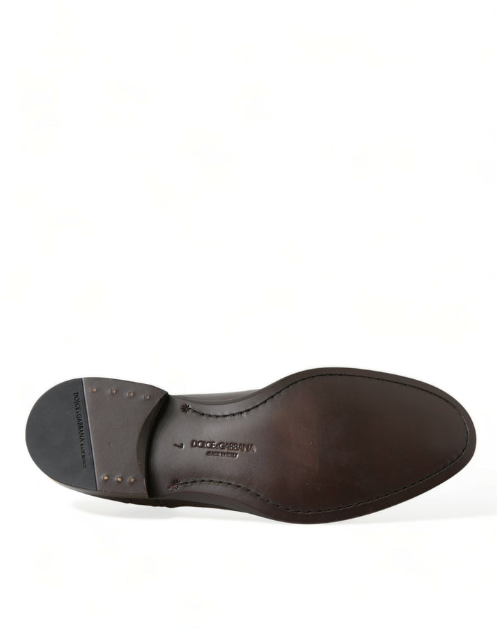 Dolce &amp; Gabbana Sample Sale Dolce &amp; Gabbana Brown Exotic Leather Lace Up Oxford Dress Shoes - | Designer outlet